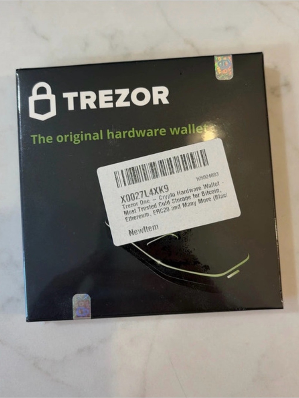 Trezor One Crypto Hardware Wallet - Black with Lime Accent